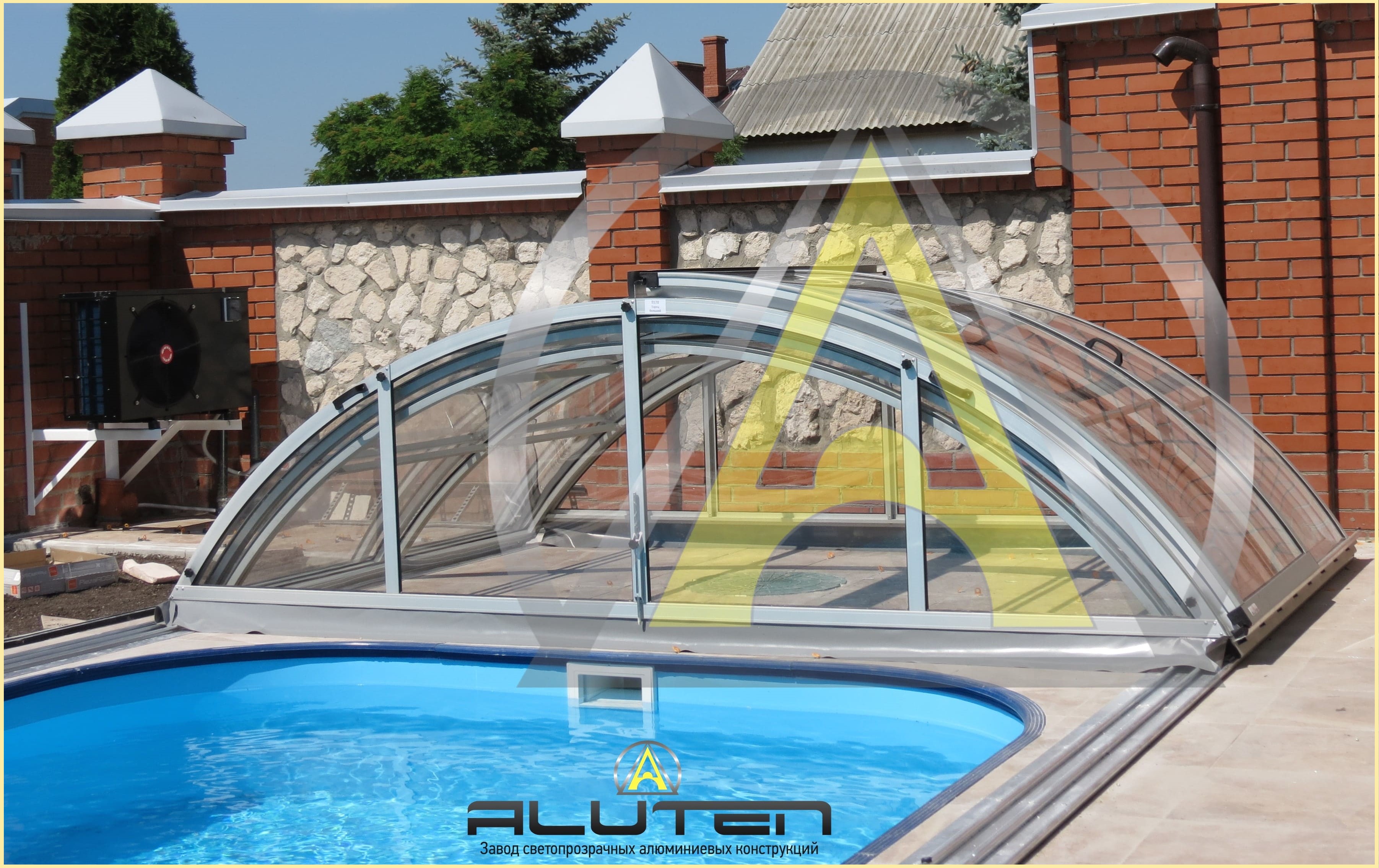 павильон для бассейна АЛЮТЕН средней высоты